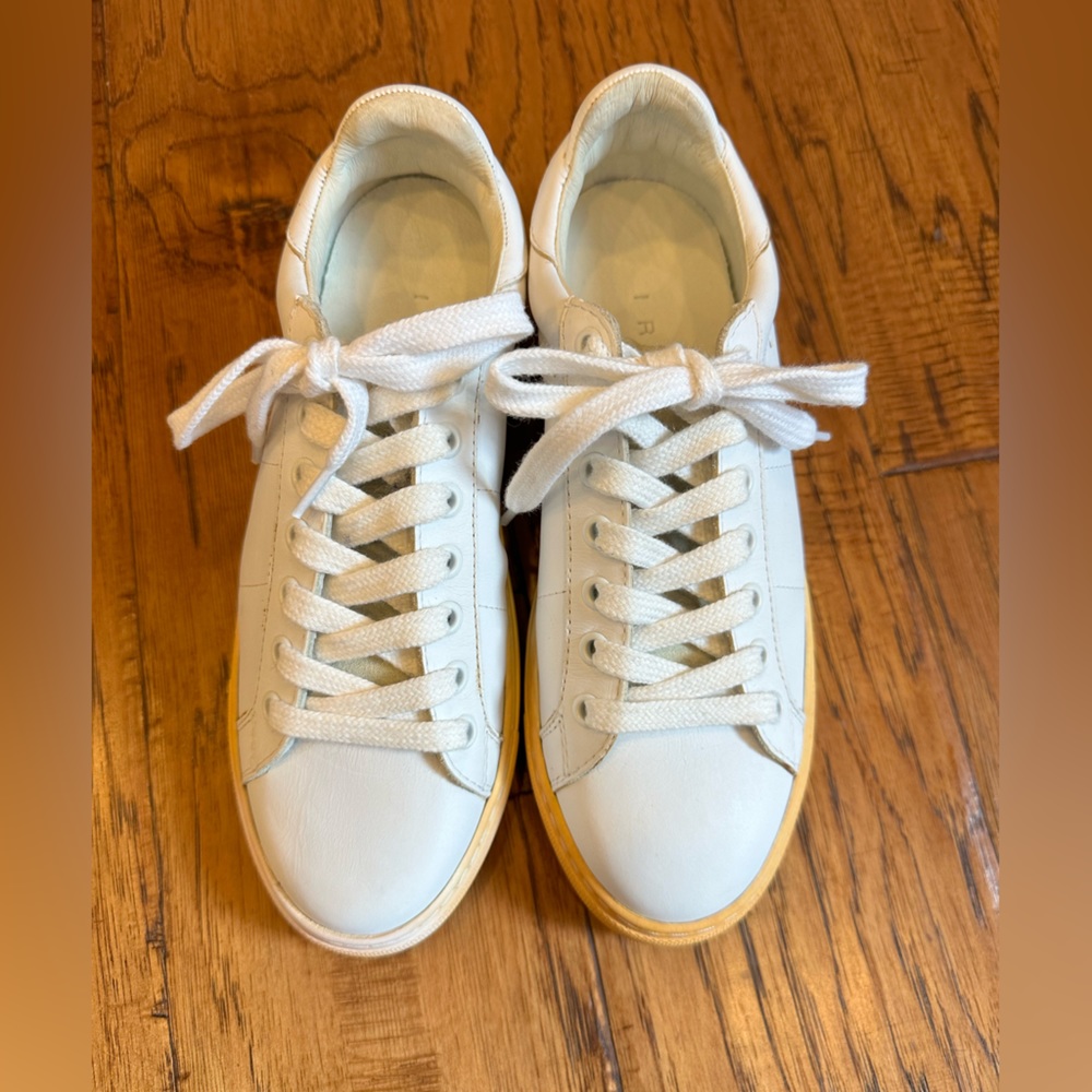 IRO White leather sneaker with ombre soles, size 5.5-6